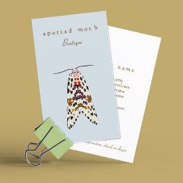 Small Unique Moth Creative Designer Business Invitations Front View