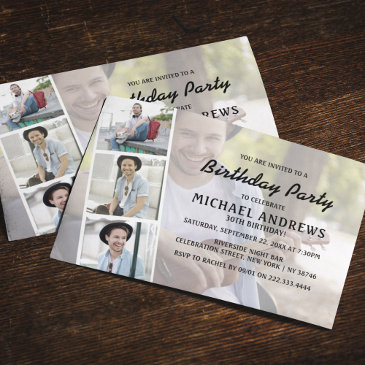 unisex | photo | birthday invitation postinvitations