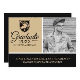 Small United States Military Academy Logo Invitation Front View