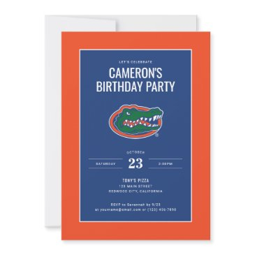 university of florida gators birthday invitation