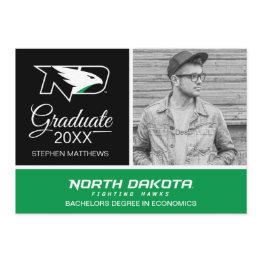 Small University Of North Dakota | Graduation Invitation Front View