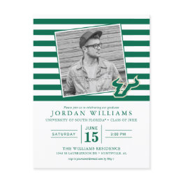 Small University Of South Florida Graduate Announcement Postinvitations Front View