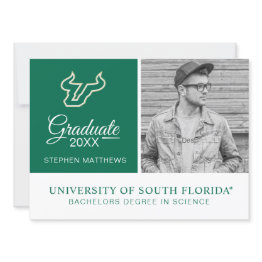 Small University Of South Florida Graduate Invitation Front View