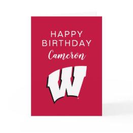 Small University Of Wisconsin | Birthday Invitations Front View