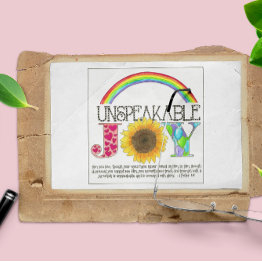 Small Unspeakable Joy Inspirational Postinvitations Front View