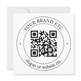 Small Upload Your Own Qr Code & Customizable Text Front View