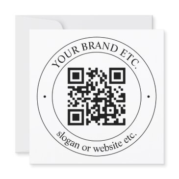 upload your own qr code & customizable text