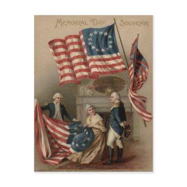 us flag betsy ross george washington postinvitations