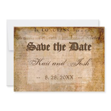 usa 📜 declaration of independence save the date invitation