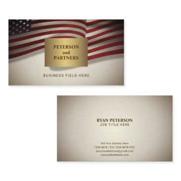 usa flag | gold rectangle | vintage background business invitations