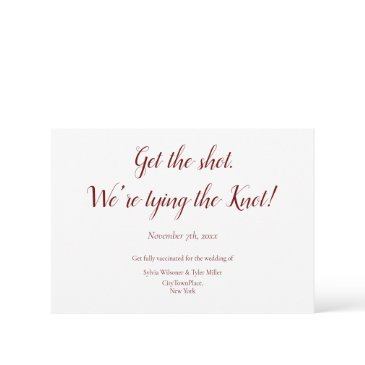 vaccination tying the knot wedding save the date