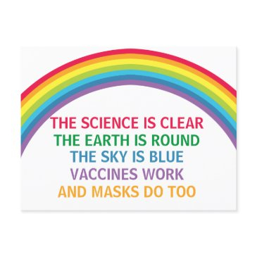 vaccines work wear a mask rainbow science quote postinvitations