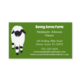 Small Valais Blacknose Sheep Farmers Wool Farm Business Invitations Front View