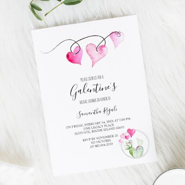 valentine themed bridal shower invitation