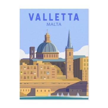 valletta malta travel vintage art postinvitations