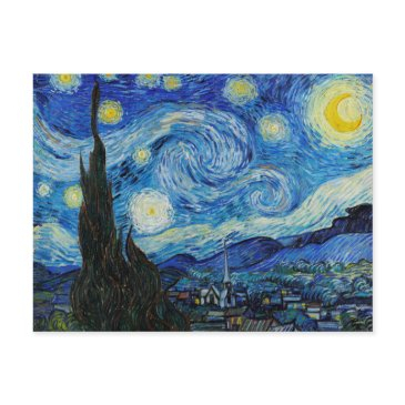 van gogh starry night. impressionism vintage art postinvitations