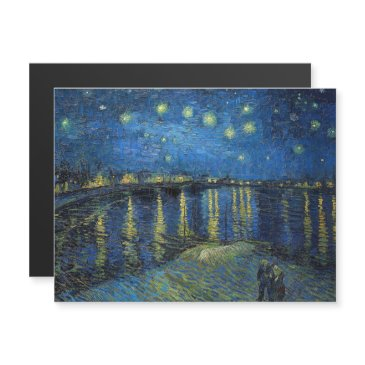 van gogh - starry night / rhone magnetic invitations