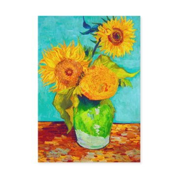 van gogh sunflowers enclosure invitations