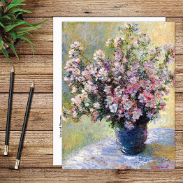 Small Vase Of Flowers Claude Monet Postinvitations Front View