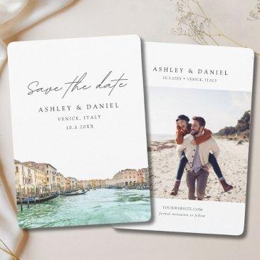 venice italy wedding save the date invitation
