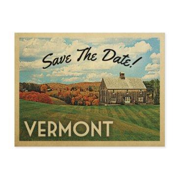 vermont save the date vintage postinvitations