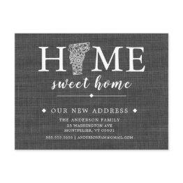 Small Vermont State Moving Announcement Post Invitations Front View