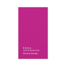 Small Vertical Red Violet Girly Professional Plain Business Invitations Front View