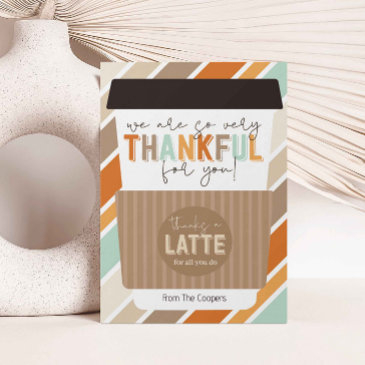 very thankful for you coffee gift invitations holder