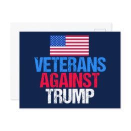 Small Veterans Against Trump Blue Postinvitations Front View