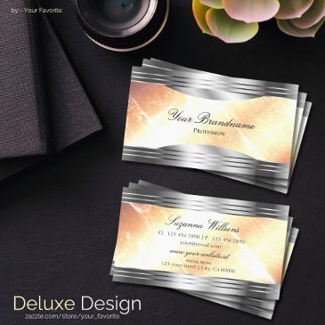 vibrant ivory peach with silver borders sumptuous business invitations