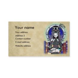 Small "victoria" Steam Punk Faerie Art Business Invitations Front View