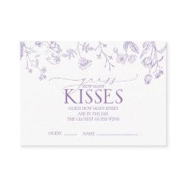 Small Victorian French Lilac Lavender Floral Shower Game Enclosure Invitations Front View