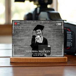 Small Video Camera Photo Graduation Announcement Front View