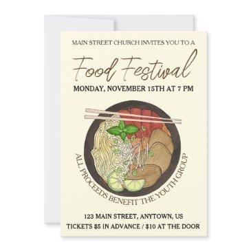 vietnamese pho noodles soup cookoff food festival invitation