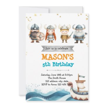 viking birthday party invitation
