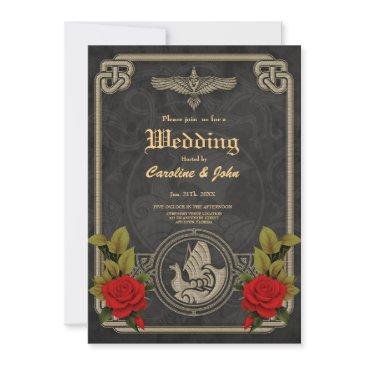 viking mystical charm with elegant celtic knots. invitation
