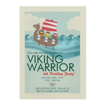 viking warrior birthday invitation