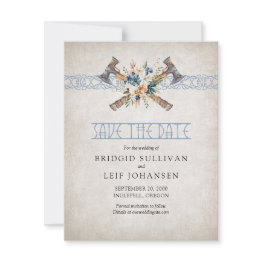 Small Viking Wedding Save The Date Front View
