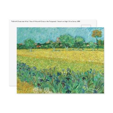 vincent van gogh - field with irises near arles postinvitations