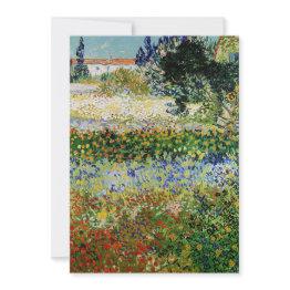 Small Vincent Van Gogh - Flowering Garden Invitation Front View