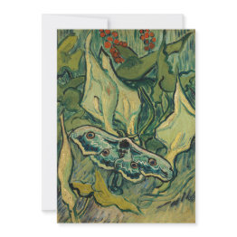 Small Vincent Van Gogh - Giant Peacock Moth Invitation Front View