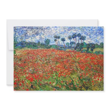 vincent van gogh - poppy field thank you invitations