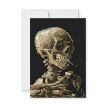 vincent van gogh - skull with burning cigarette thank you invitations