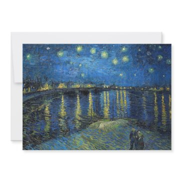 vincent van gogh - starry night over the rhone invitation