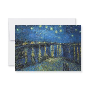 vincent van gogh - starry night over the rhone thank you invitations