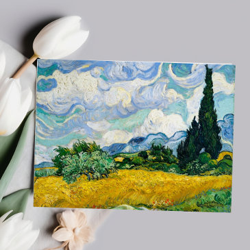 vincent van gogh's wheat field with cypresses post postinvitations