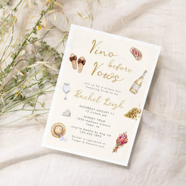 vino before vows winery picnic bachelorette invita invitation