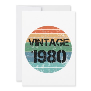 vintage 1980 birthday invitations