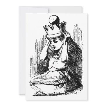 vintage alice in wonderland, alice w queen's crown