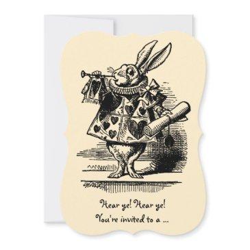 vintage alice in wonderland baby shower party invitation